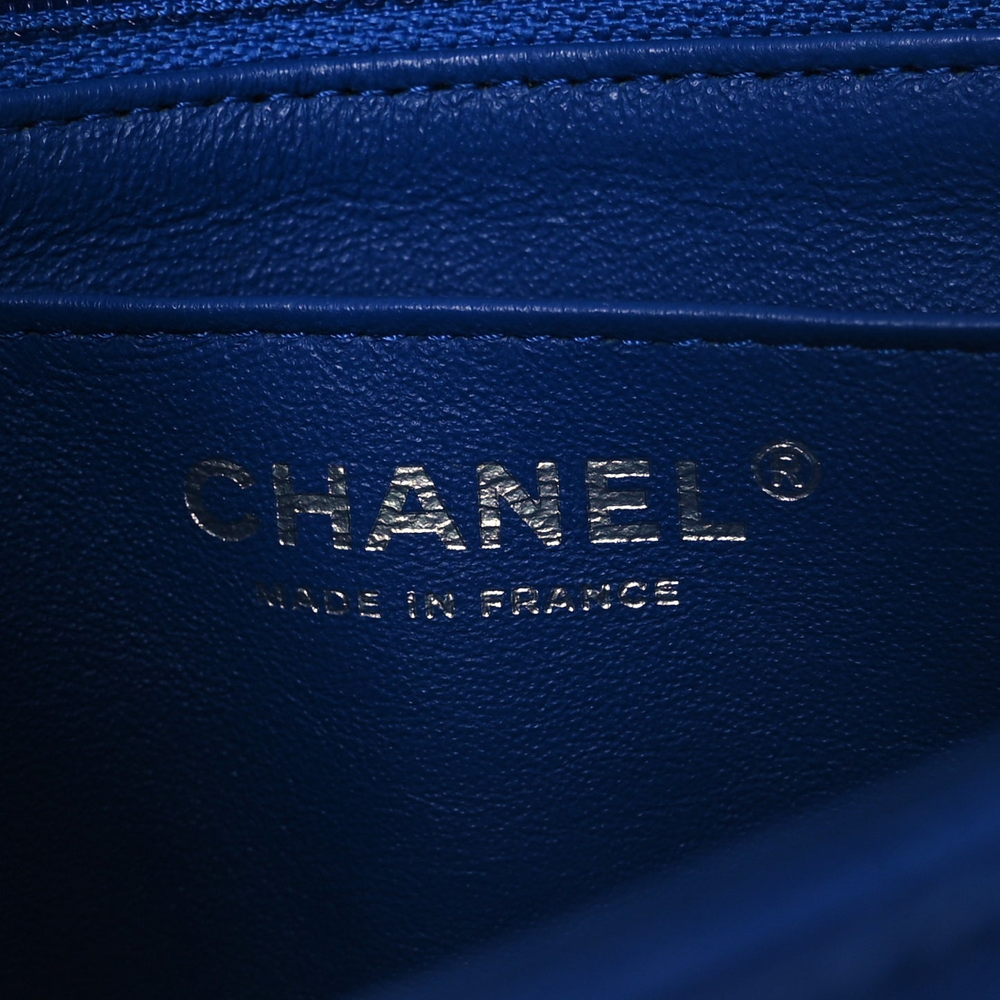 Lambskin Quilted Mini Rectangular Flap Blue