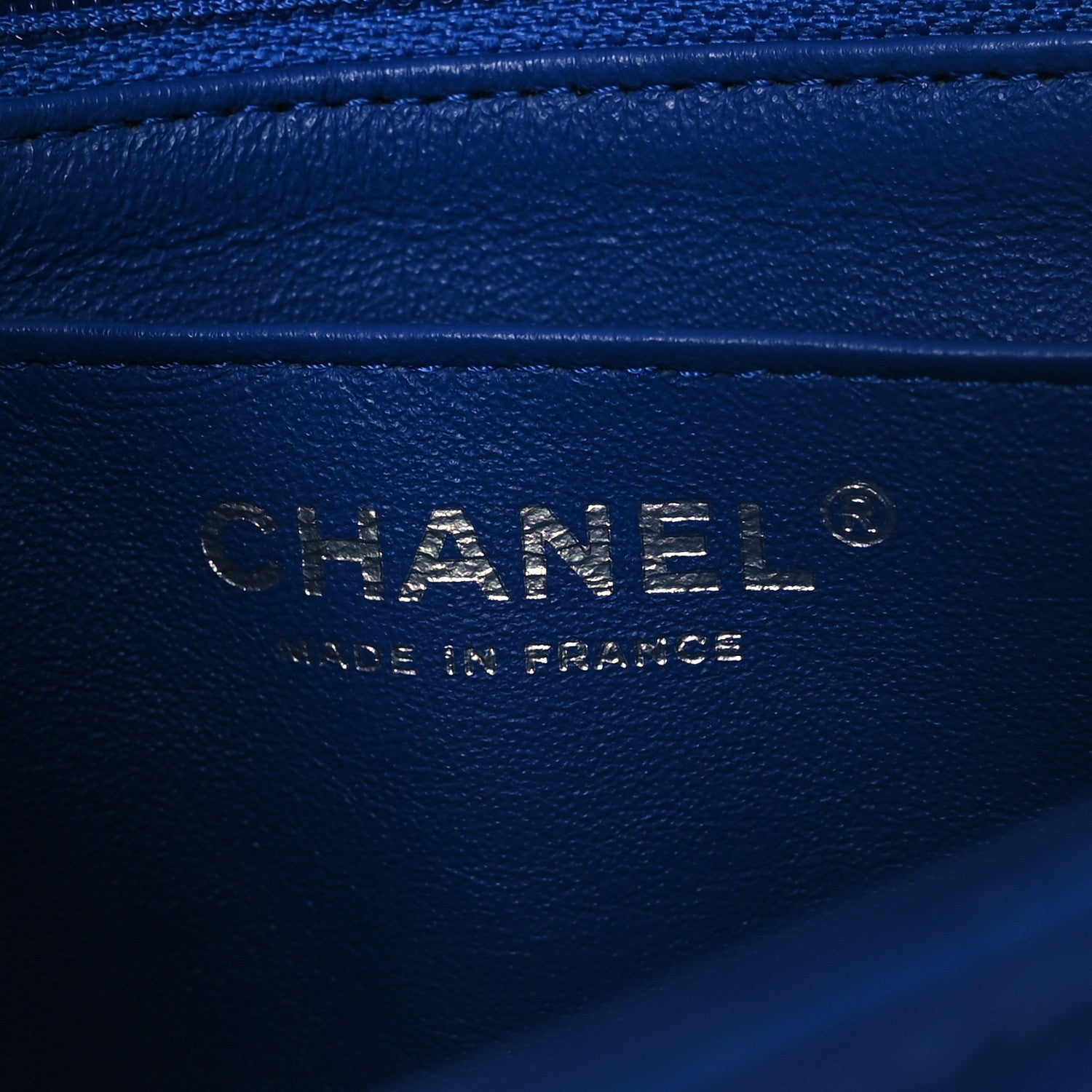 Chanel Lambskin Quilted Mini Rectangular Flap Blue 6 of 12