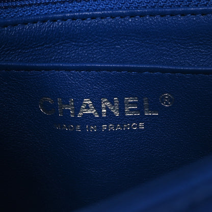 Chanel Lambskin Quilted Mini Rectangular Flap Blue 6 of 12