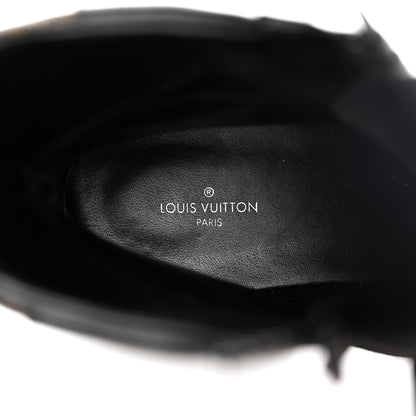 Louis Vuitton Suede Calfskin Monogram Laureate Platform Desert Boots 39 Black 7 of 11