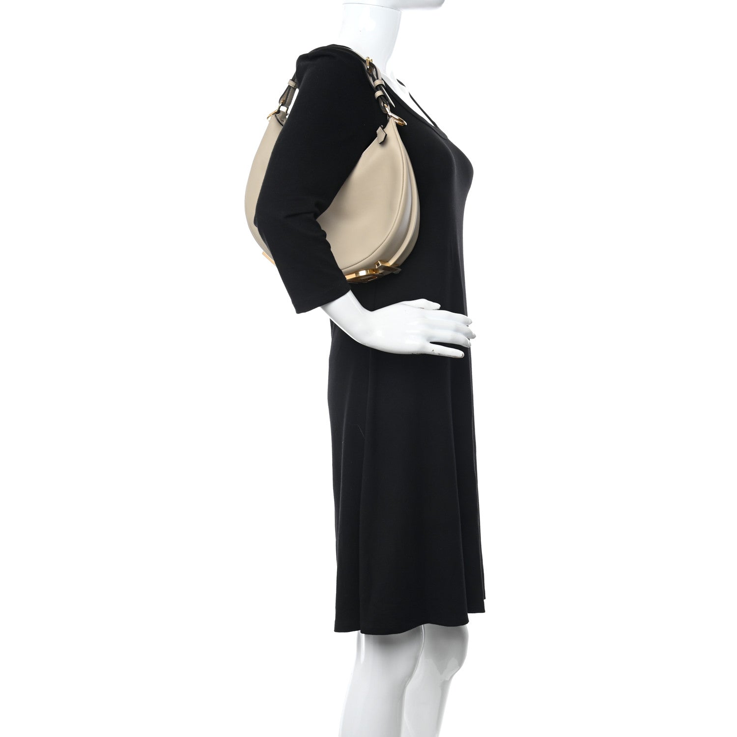 Fendi Vitello Grace Matte Small Fendigraphy Hobo Bag Dark Coffee 2 of 10