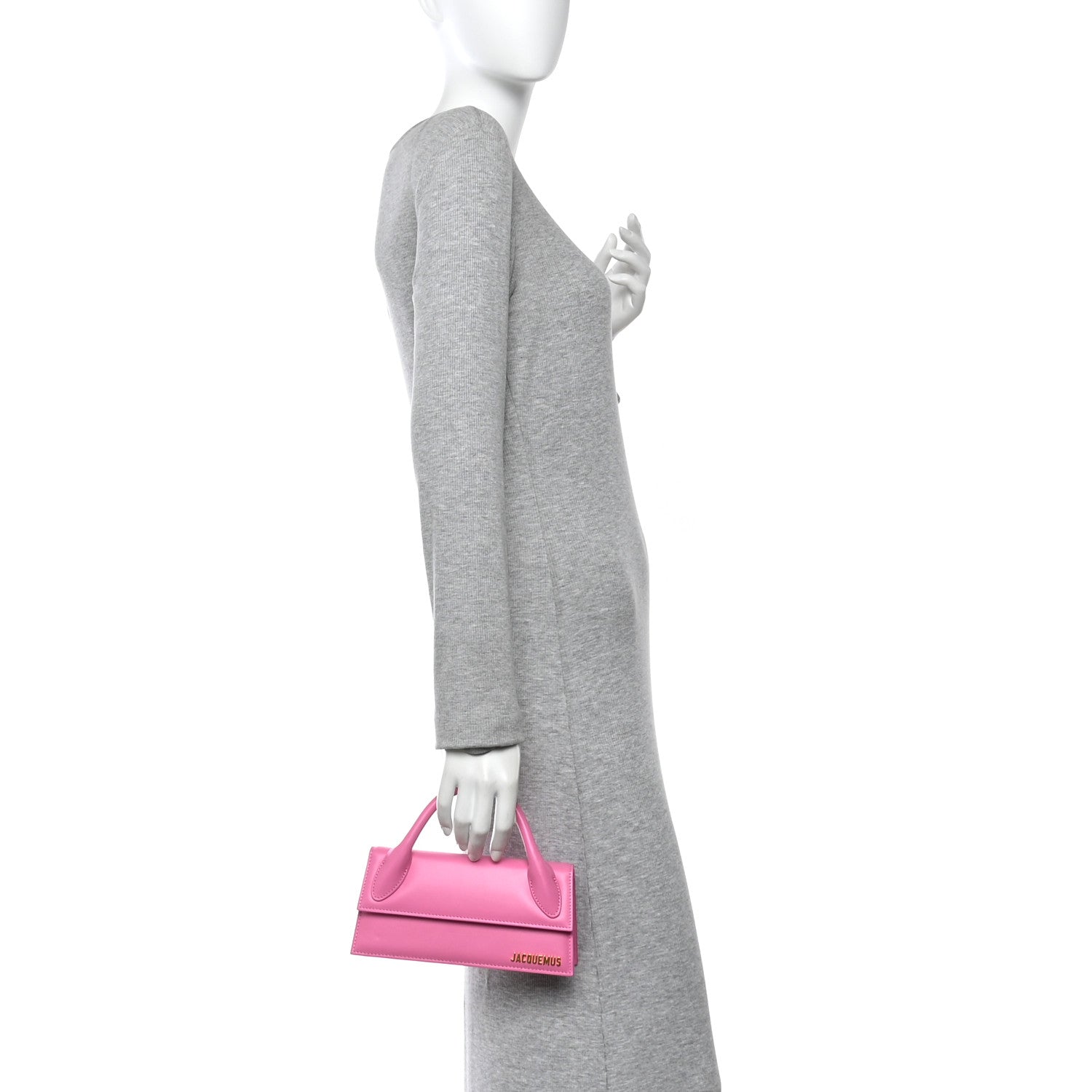 Jacquemus Smooth Calfskin Le Chiquito Long Pink 2 of 9