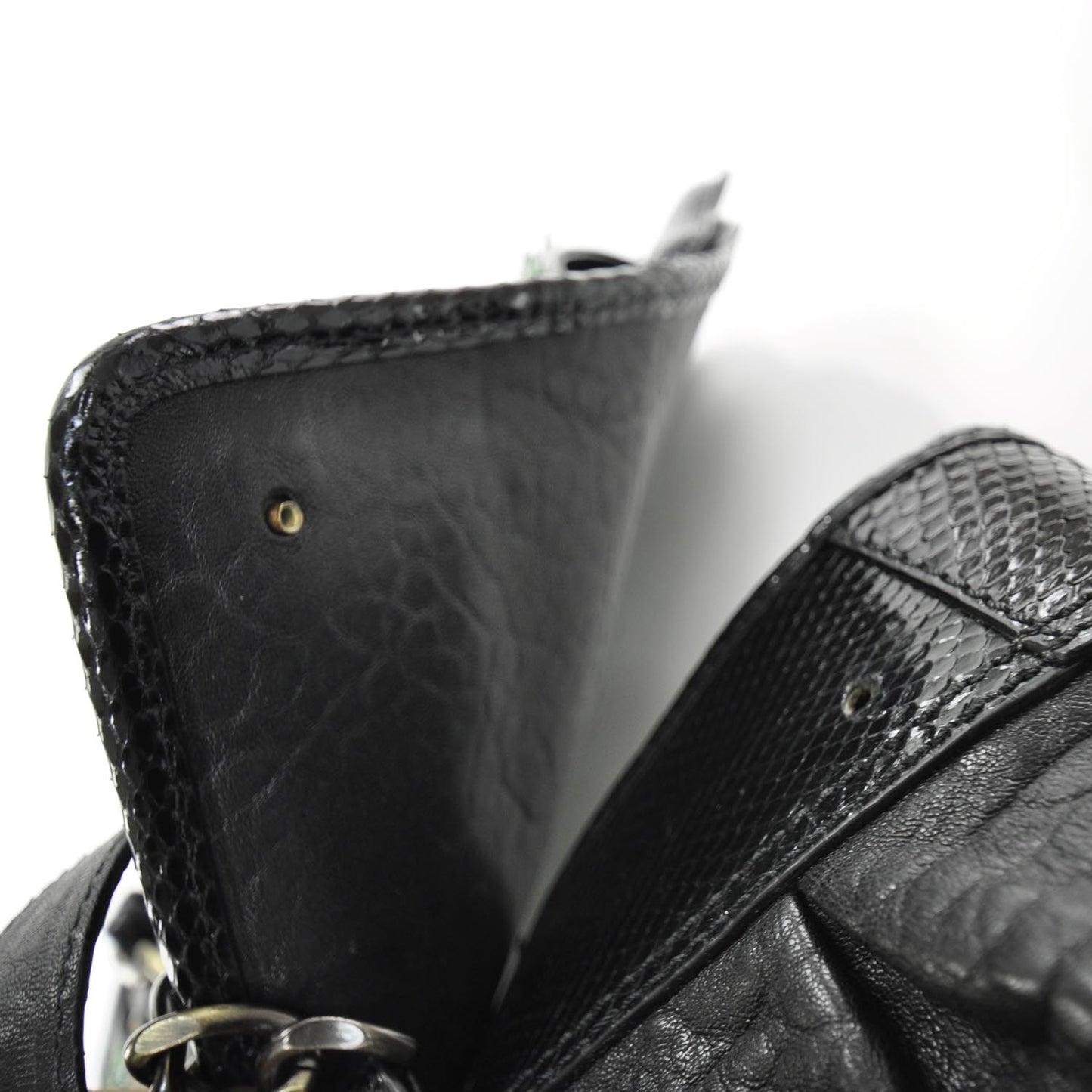 Nappa Python Floral B Bag Black