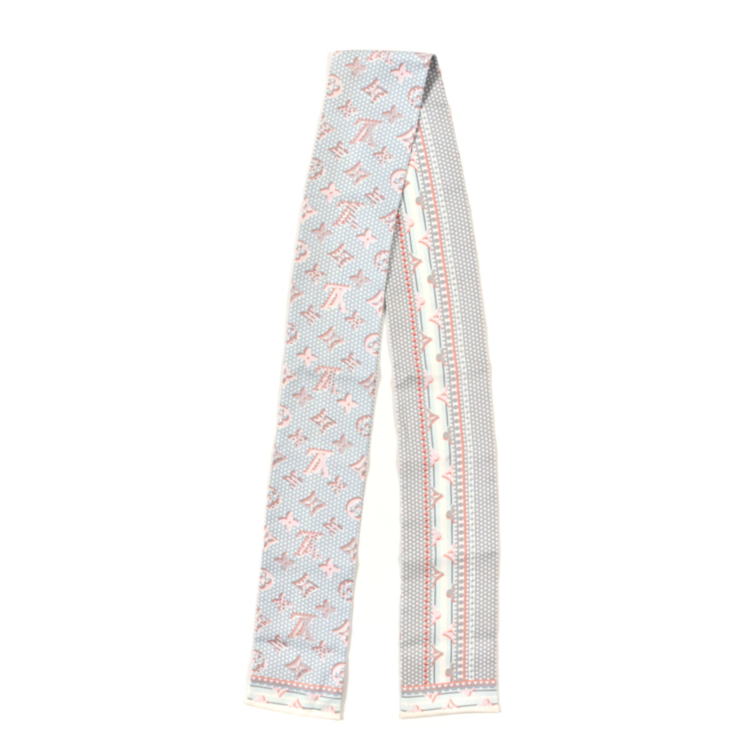 Louis Vuitton Silk Monodots Bandeau Light Blue 2 of 3