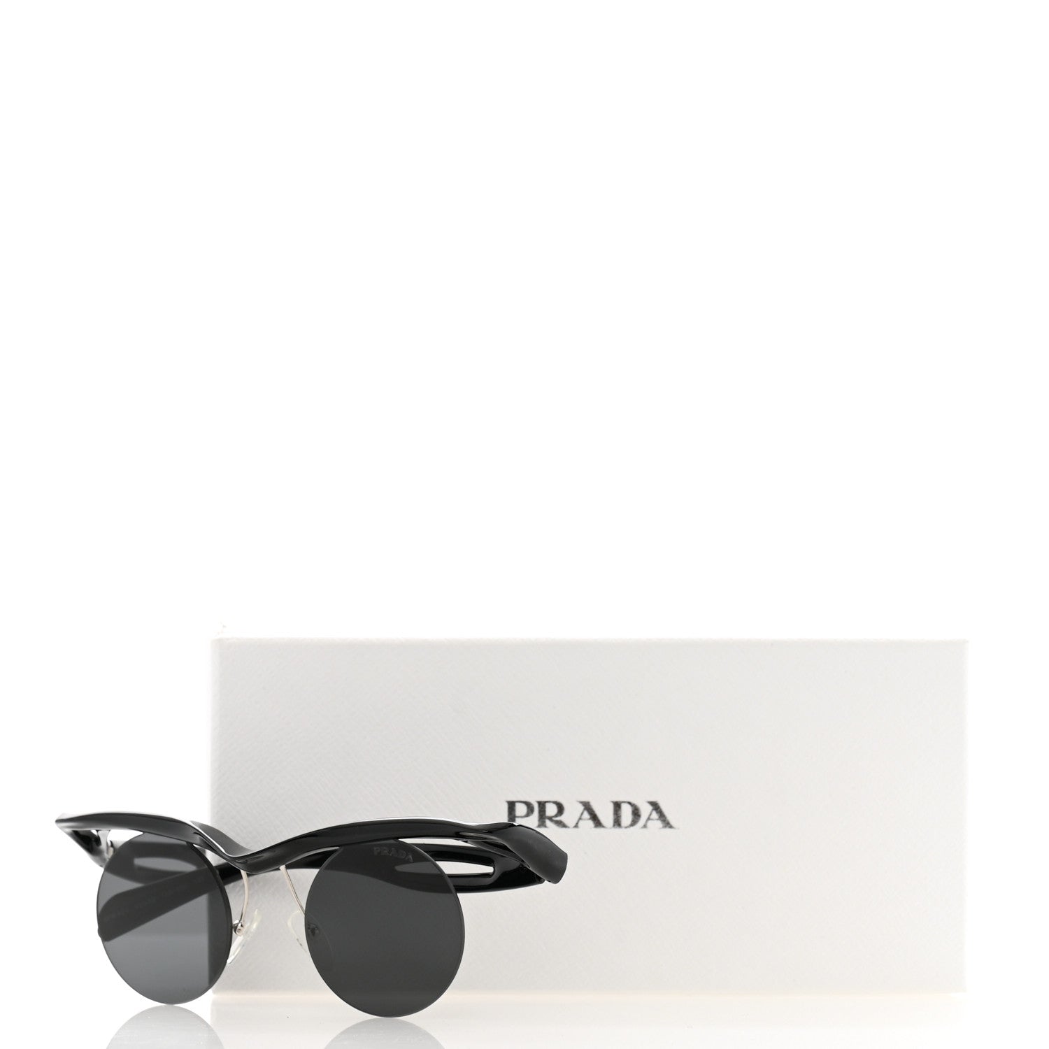 Prada Acetate Rimless Sunglasses SPR A24 Black 8 of 8