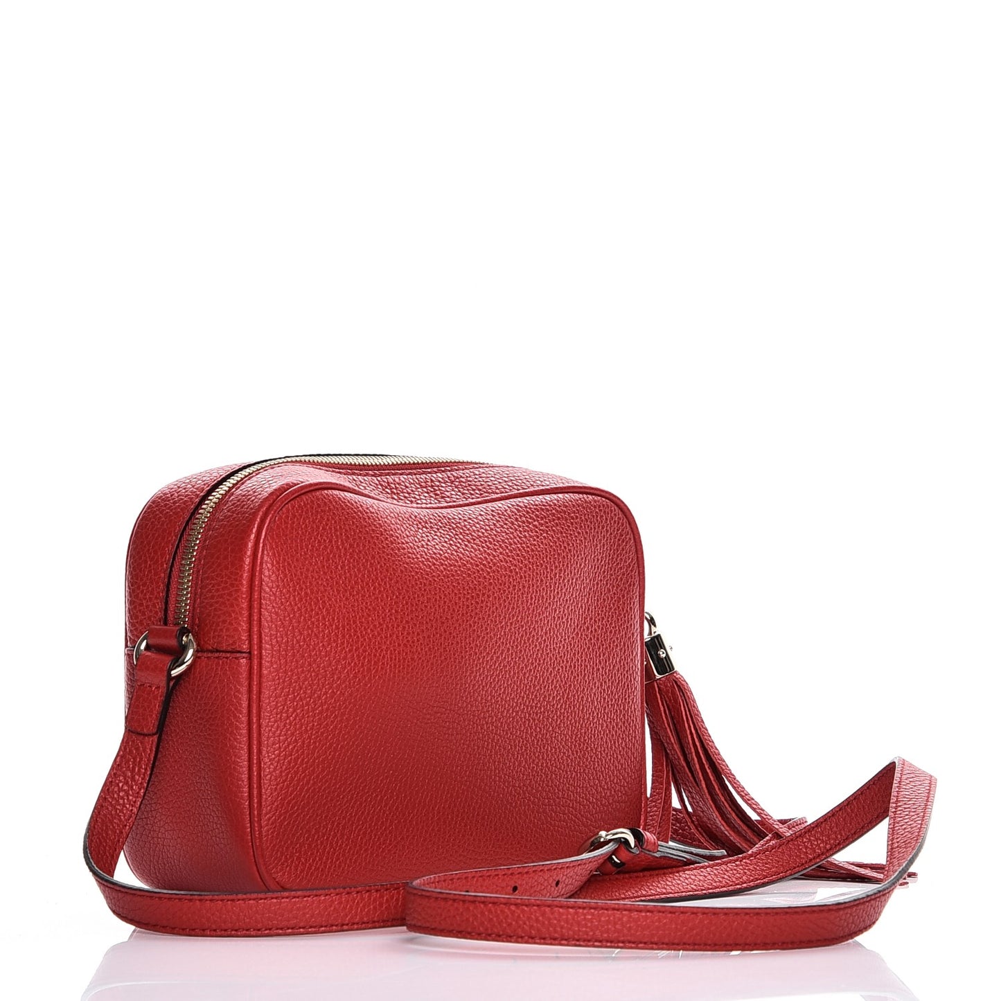 Pebbled Calfskin Small Soho Disco Bag Tabasco Red