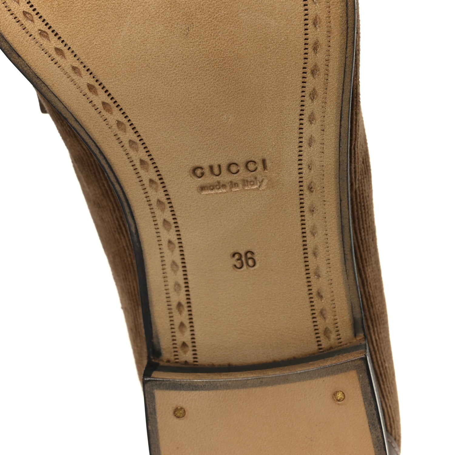 Gucci Corduroy Womens 1953 Horsebit Loafers 36 Velvety Camel 8 of 9