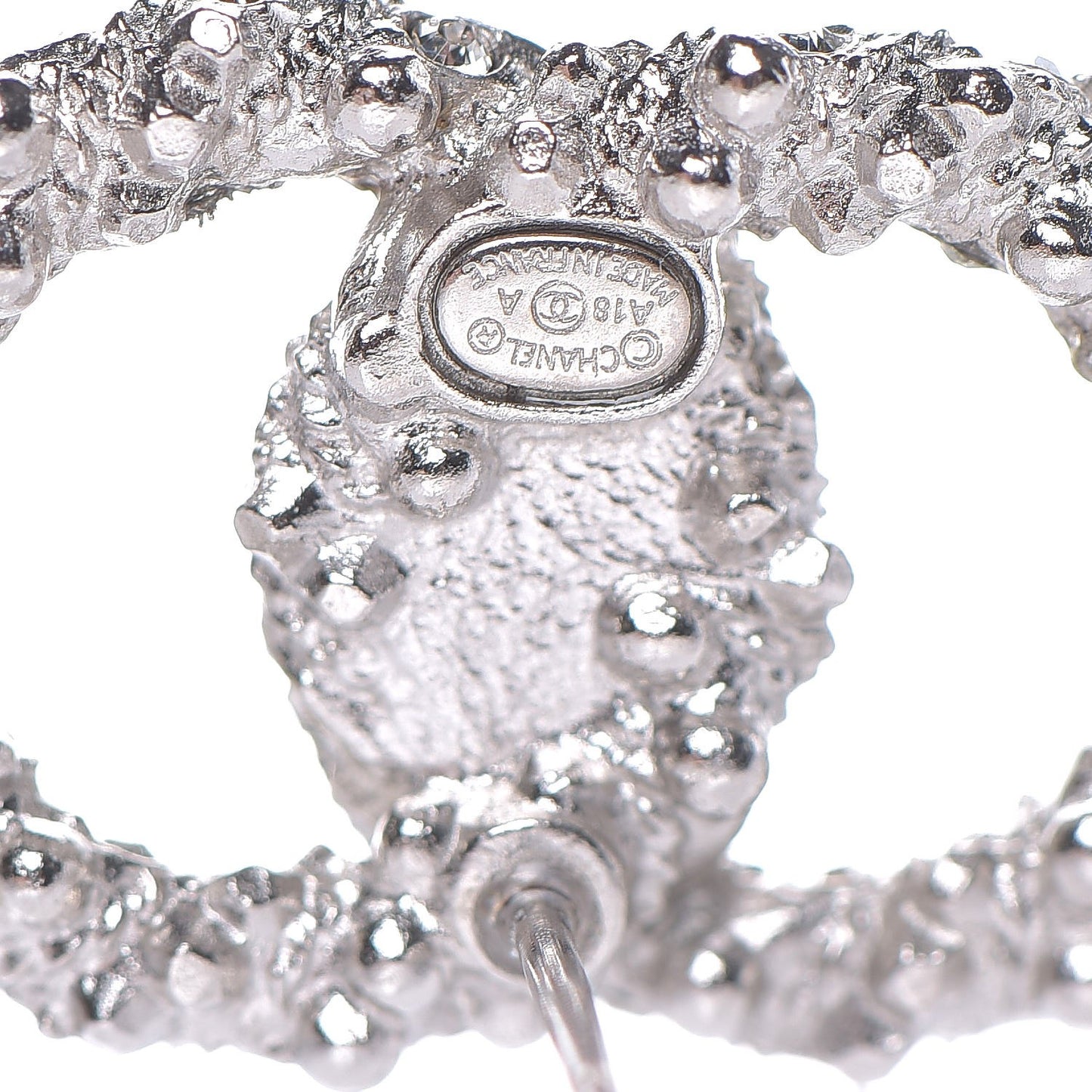 Crystal CC Earrings Grey Silver