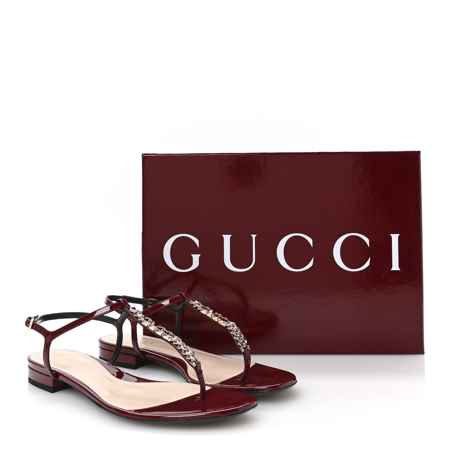 Patent Signoria Thong Sandals 38.5 Rosso Ancora
