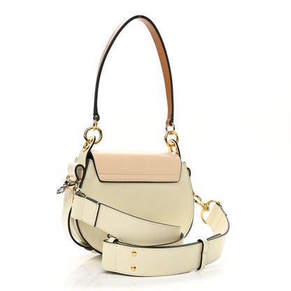 Chloe Calfskin Crocodile Embossed Small Tess Bag White Beige 4 of 11