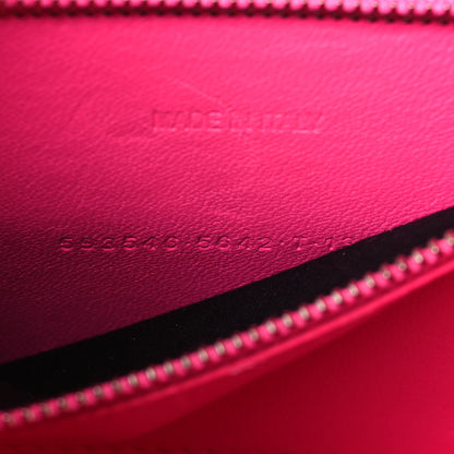 Balenciaga Shiny Box Calfskin Small Hourglass Top Handle Bag Hot Pink 7 of 9