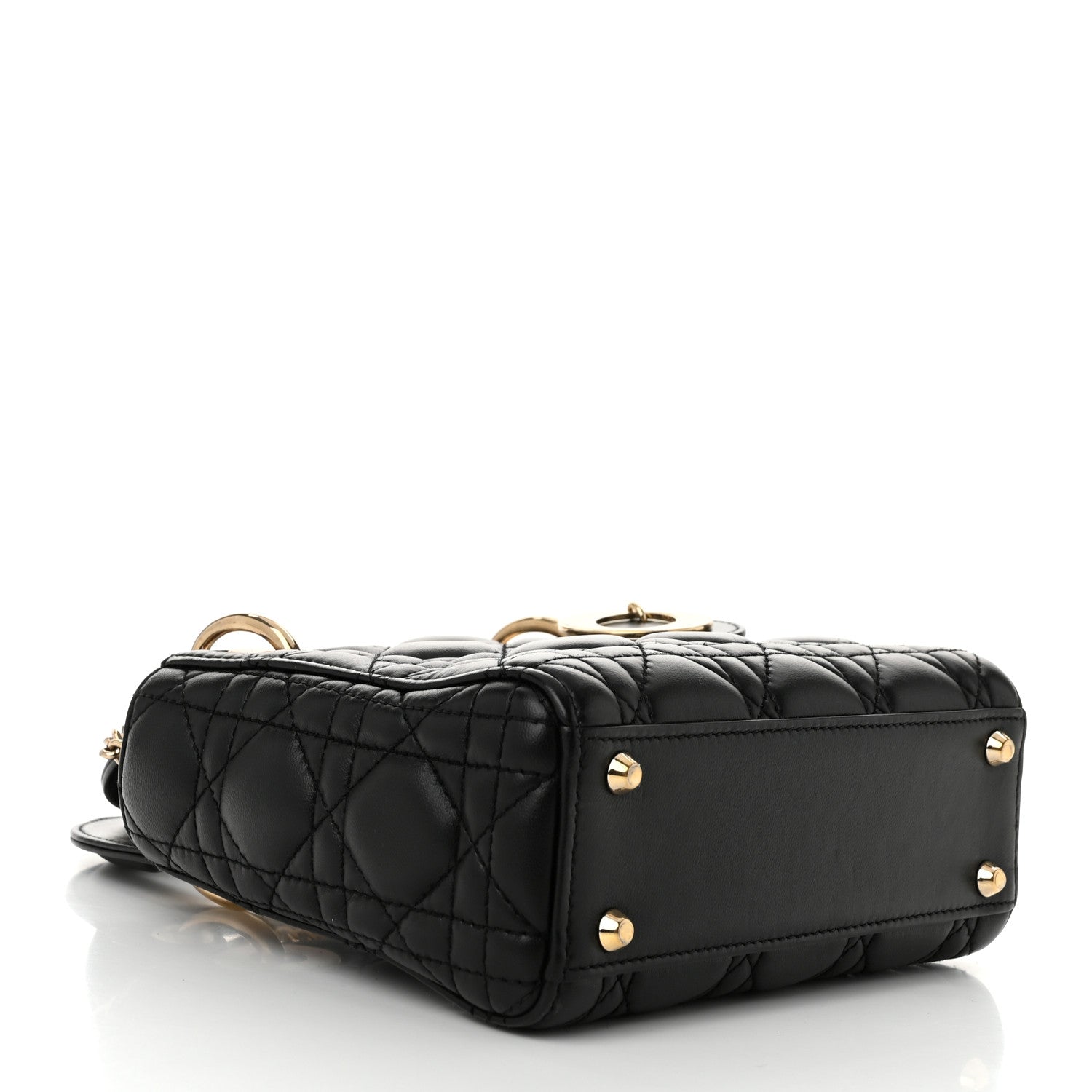 Christian Dior Lambskin Cannage Mini Lady Dior Black 4 of 10