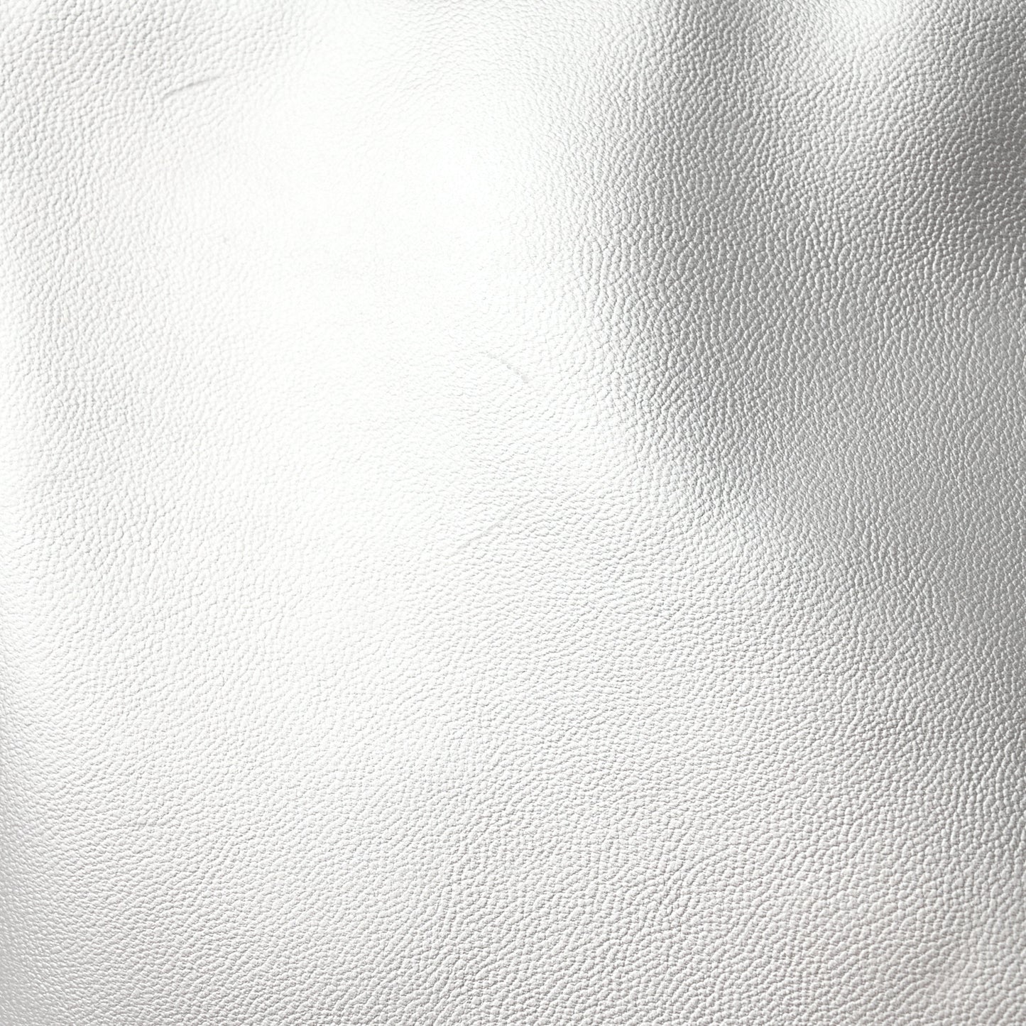 Metallic Vegan Leather Medium Shopping Bag Silver