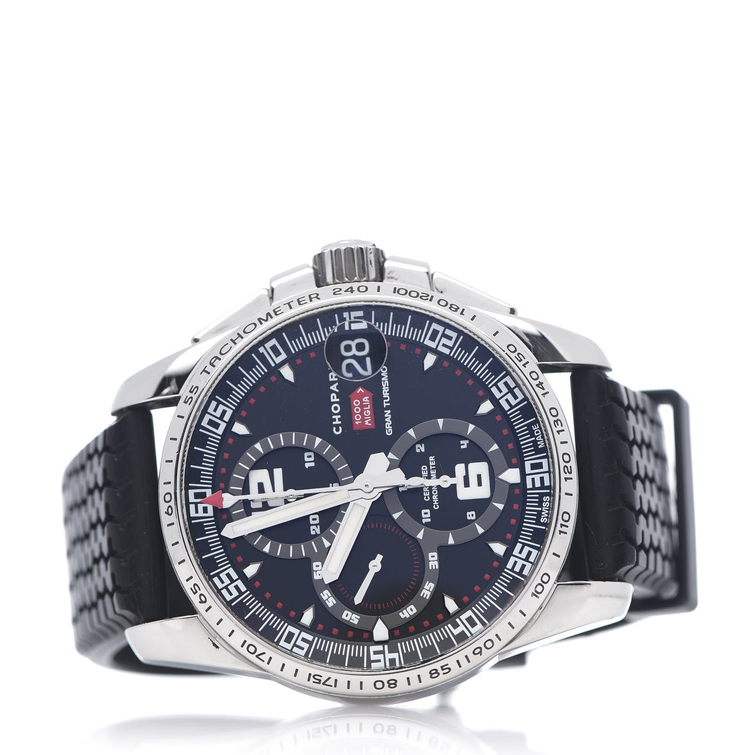 Chopard Stainless Steel Rubber 44mm Mille Miglia Chronograph Automatic Watch Black 3 of 5