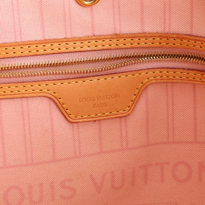 Louis Vuitton Damier Azur Neo Neverfull MM Rose Ballerine 8 of 11