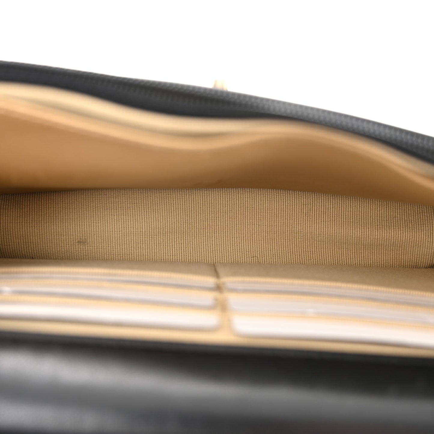 Lambskin Quilted CC Pearl Crush Wallet on Chain WOC Black