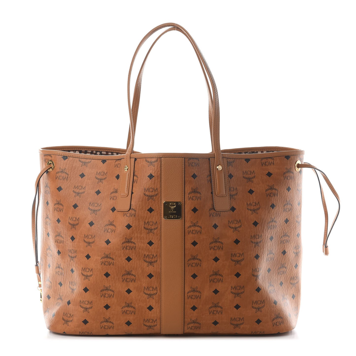 Visetos Large Liz Reversible Shopper Tote Cognac