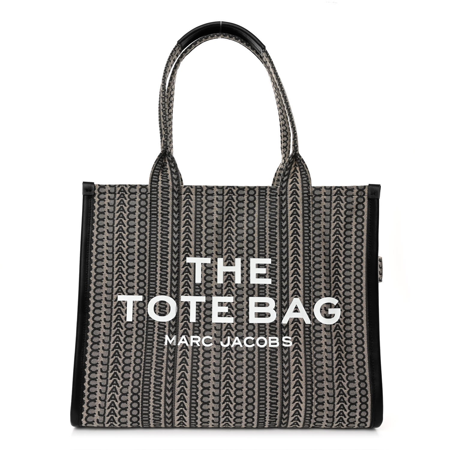 Marc Jacobs Cotton Jacquard Monogram Large The Traveler Tote Bag Beige Multicolor 1 of 9