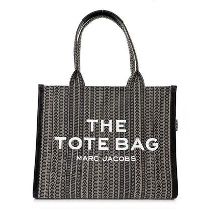 Marc Jacobs Cotton Jacquard Monogram Large The Traveler Tote Bag Beige Multicolor 1 of 9