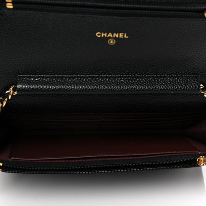 Chanel Caviar Quilted Wallet On Chain WOC Black 5 of 11
