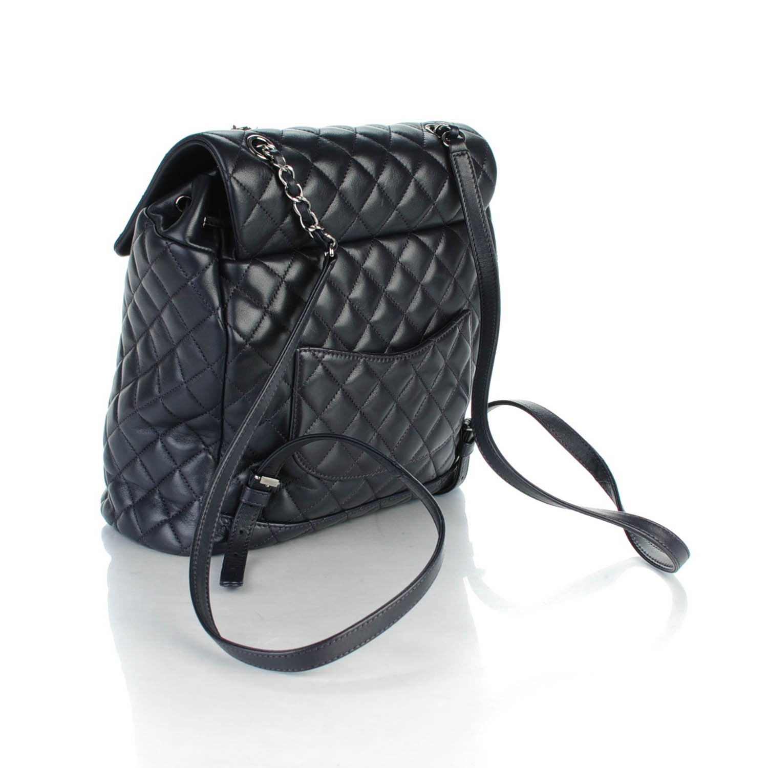 Chanel Lambskin Quilted Large Urban Spirit Backpack Navy 3 of 7
