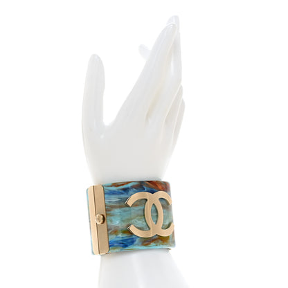 Chanel Resin CC Cuff Blue Multicolor 2 of 5