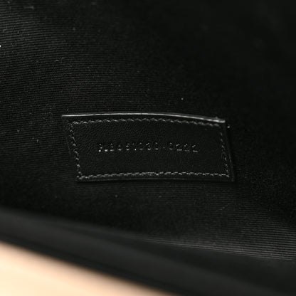 Saint Laurent Grain De Poudre Matelasse Chevron Monogram Envelope Clutch Dark Beige 7 of 8
