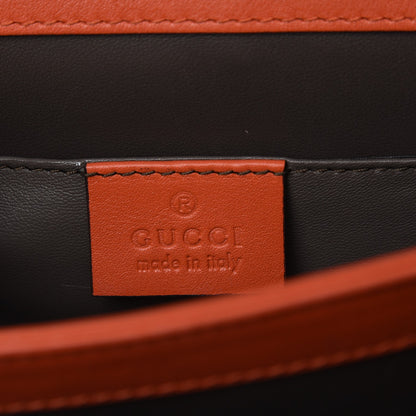 Gucci Shade Lux Calfskin Small Interlocking Shoulder Bag New Dark Orange 6 of 7