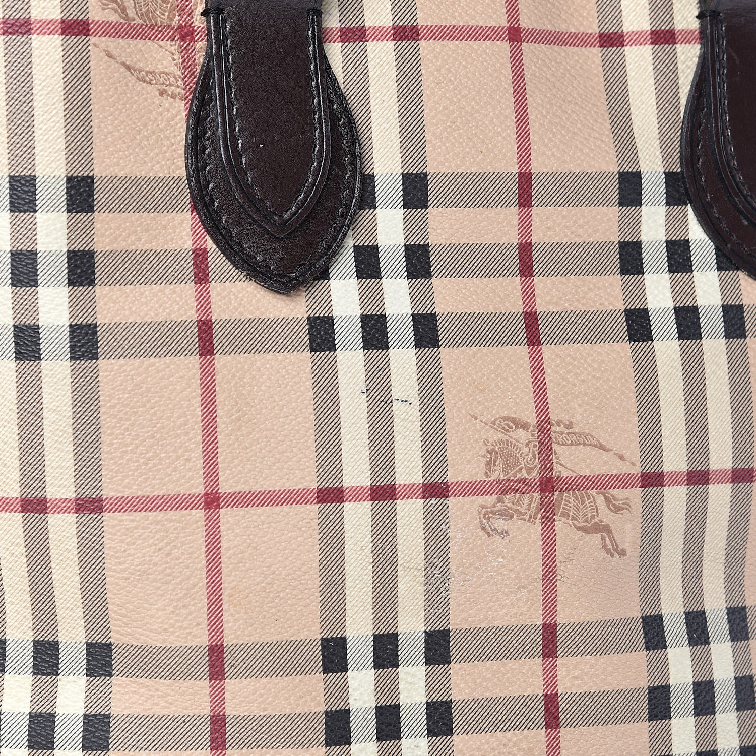 Burberry Haymarket Check Small Onslow Tote Chocolate 18 of 20