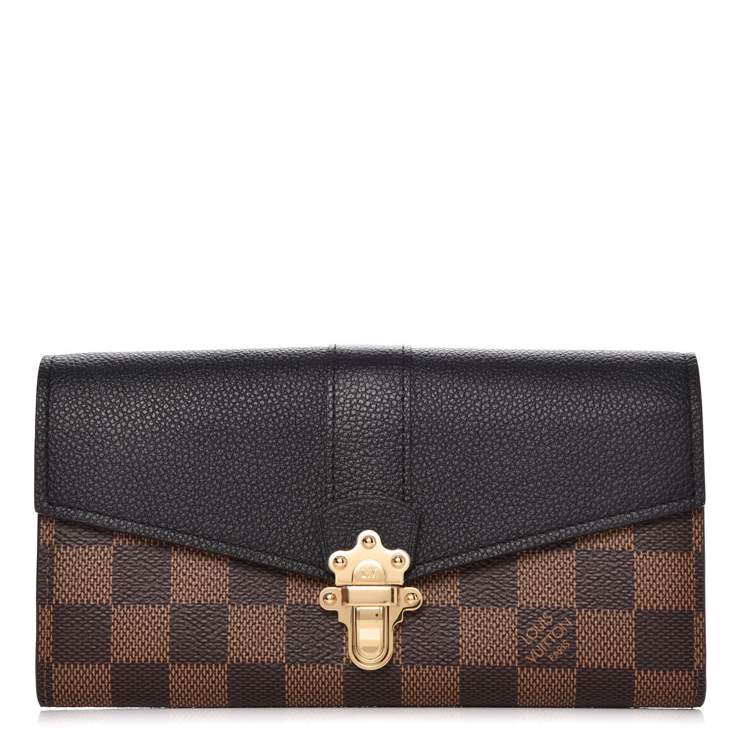 Louis Vuitton Damier Ebene Clapton Wallet Black 1 of 8