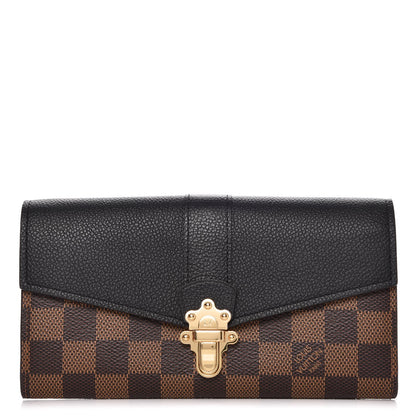 Louis Vuitton Damier Ebene Clapton Wallet Black 1 of 8