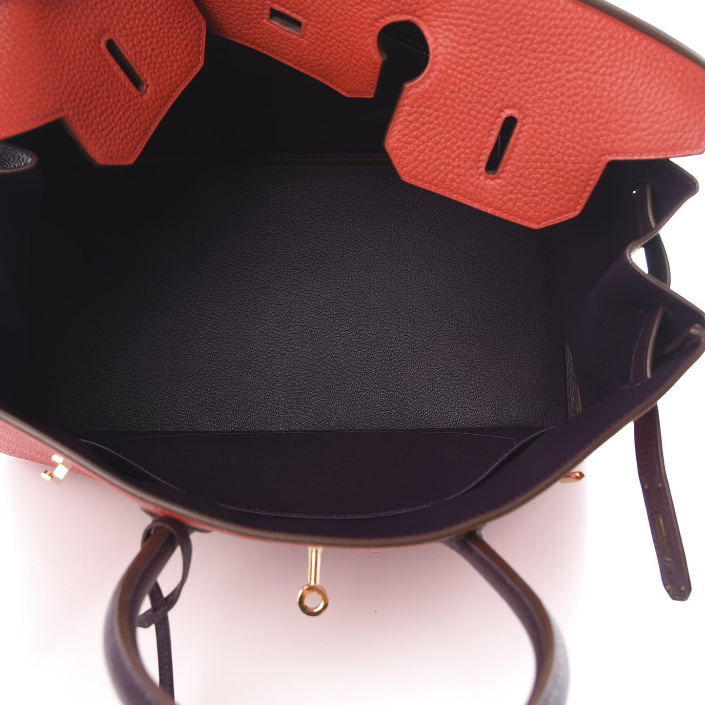 Togo Bi Color Horseshoe Birkin 35 Geranium Raisin