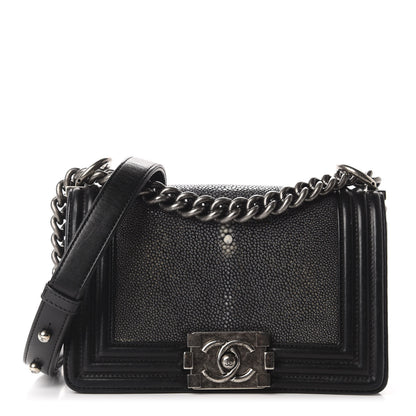 Chanel Galuchat Stingray Small Boy Flap Black 1 of 10