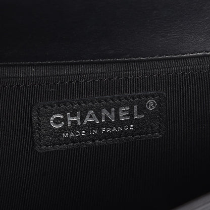 Chanel Calfskin Quilted Medium Boy Flap So Black 6 of 8