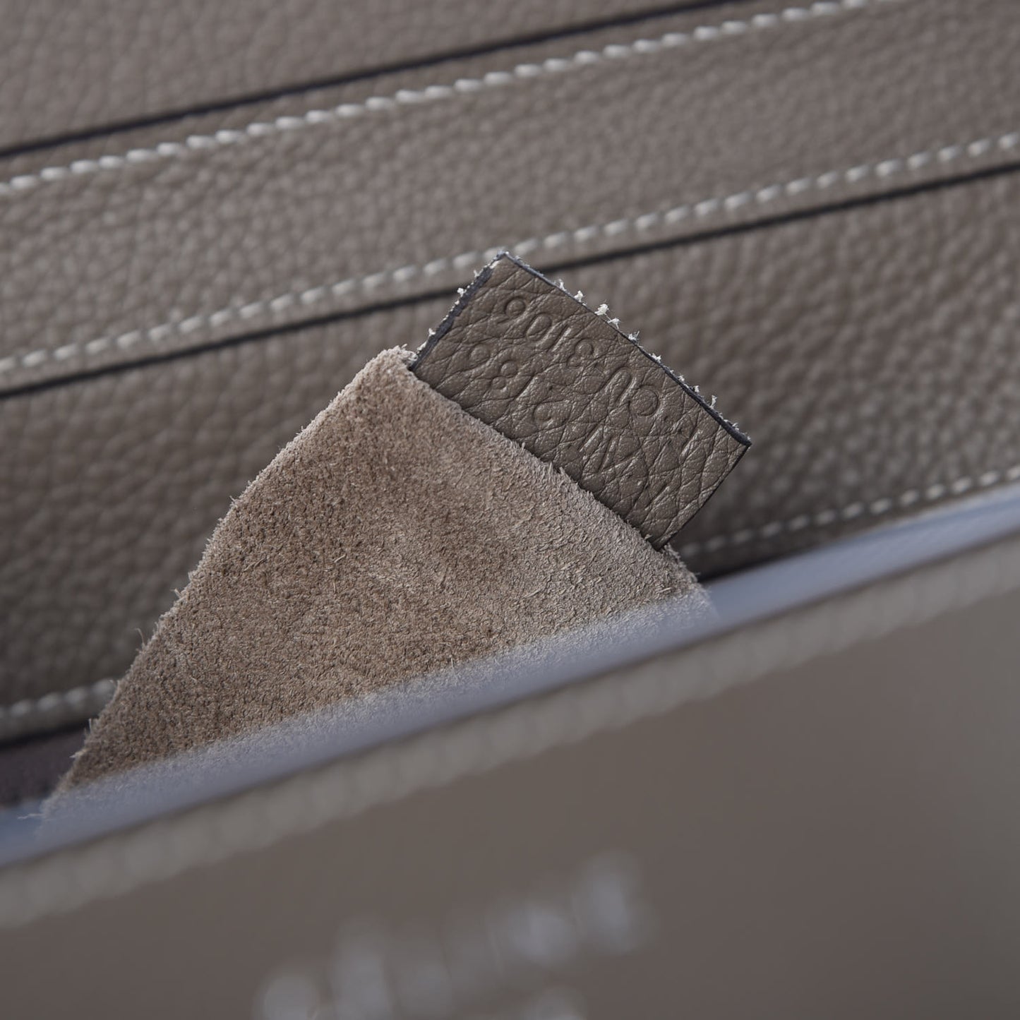 Drummed Calfskin Micro Luggage Souris