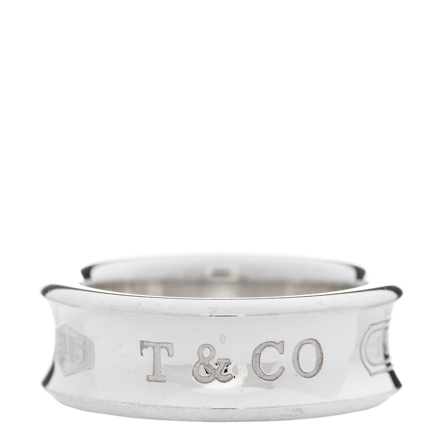 Tiffany Sterling Silver 1837 Band Ring 51 5.75 1 of 6
