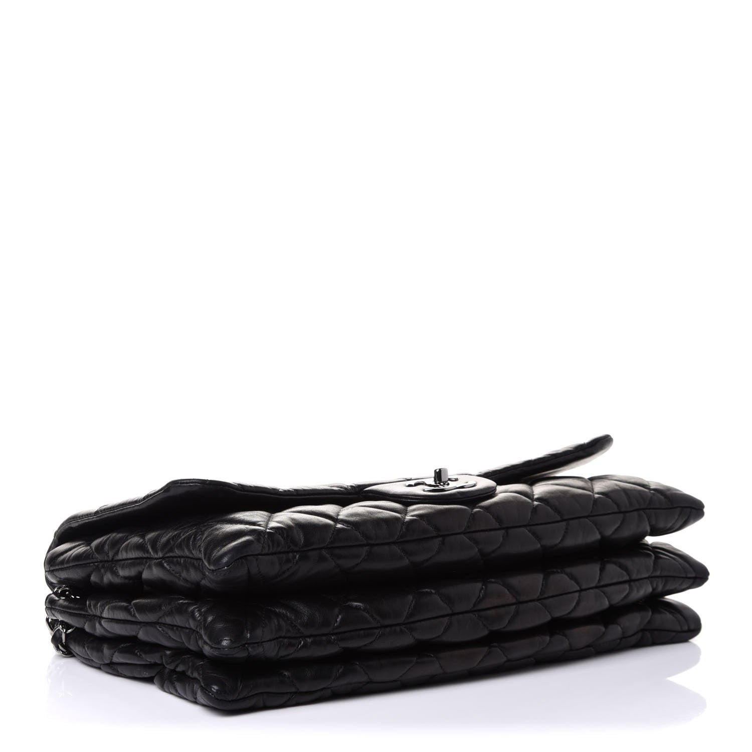 Chanel Lambskin Quilted Maxi Chanel 3 Flap Black 3 of 9