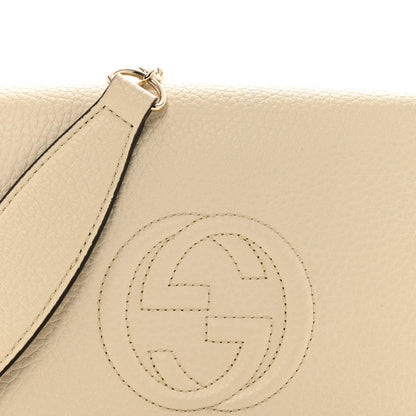 Gucci Pebbled Calfskin Soho Wallet on Chain Ivoire 7 of 12