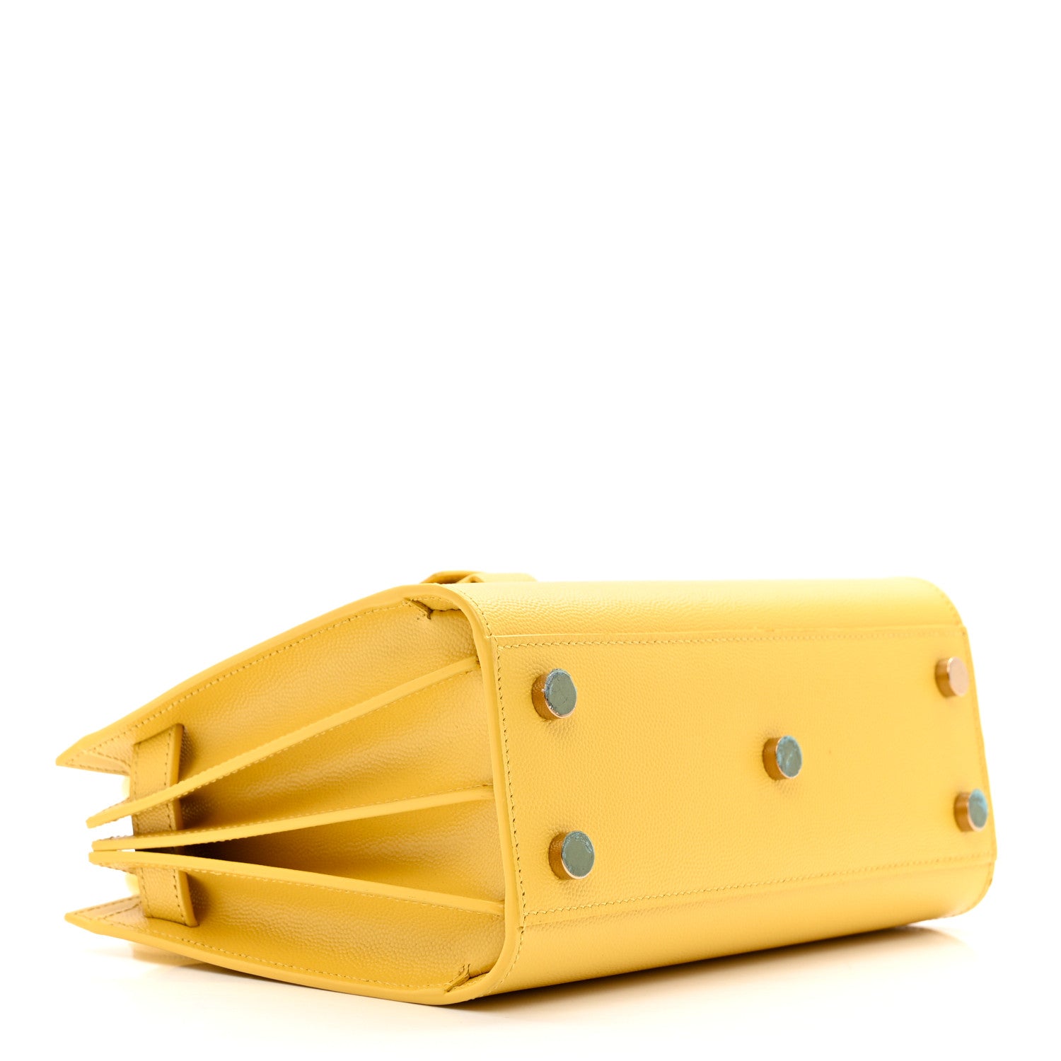 Saint Laurent Grained Calfskin Nano Sac De Jour Jaune 3 of 9
