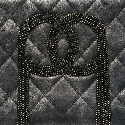 Chanel Calfskin Quilted Chain CC Chain Clutch Argent Fonce 10 of 15