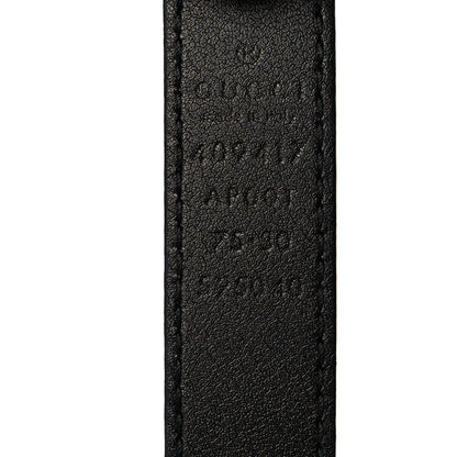Gucci Calfskin Double G 20mm Belt 75 30 Black 3 of 5