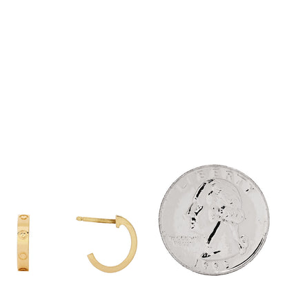 Cartier 18K Yellow Gold Small LOVE Hoop Earrings 2 of 6
