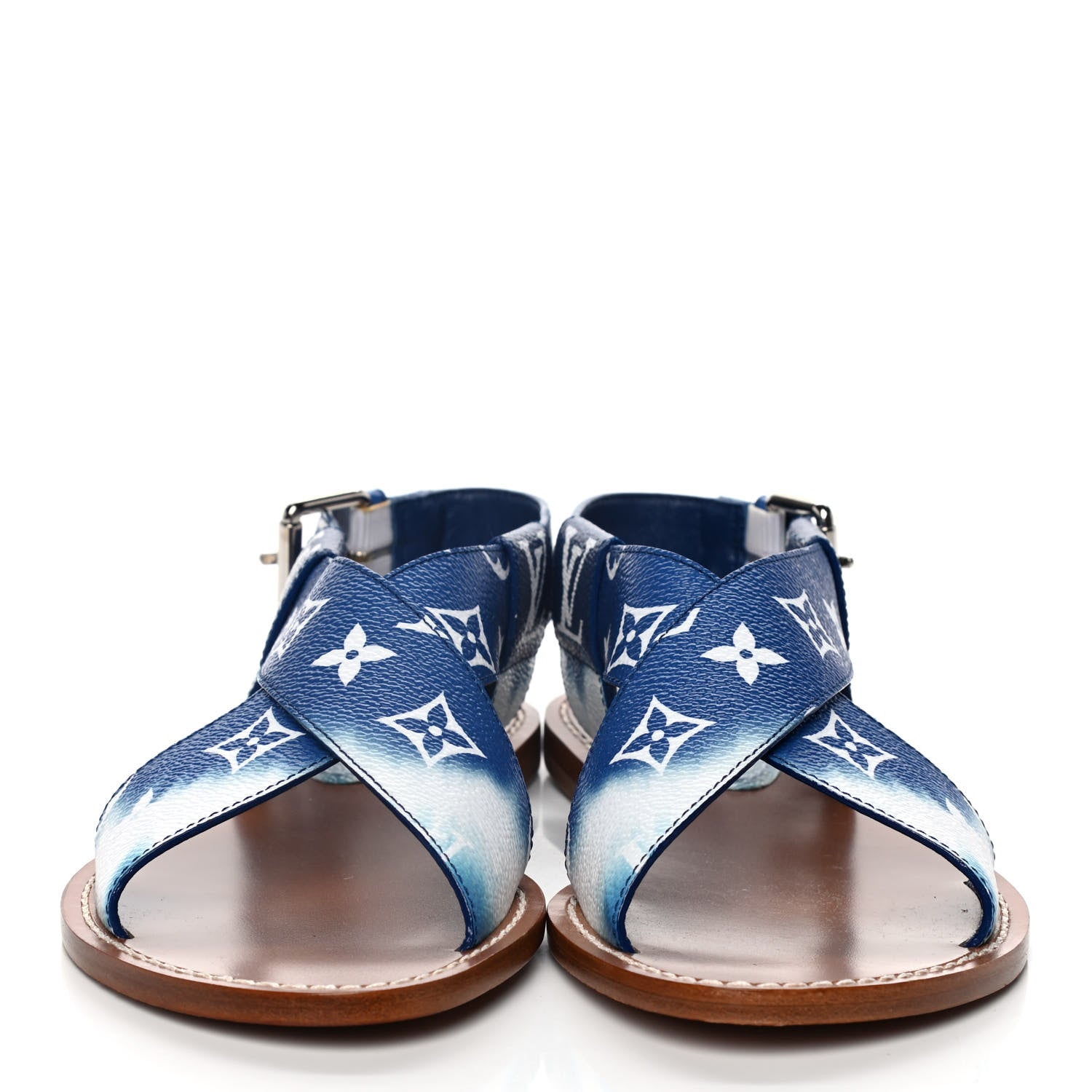 Louis Vuitton Monogram Escale Palma Flat Sandals 37 Blue 2 of 9