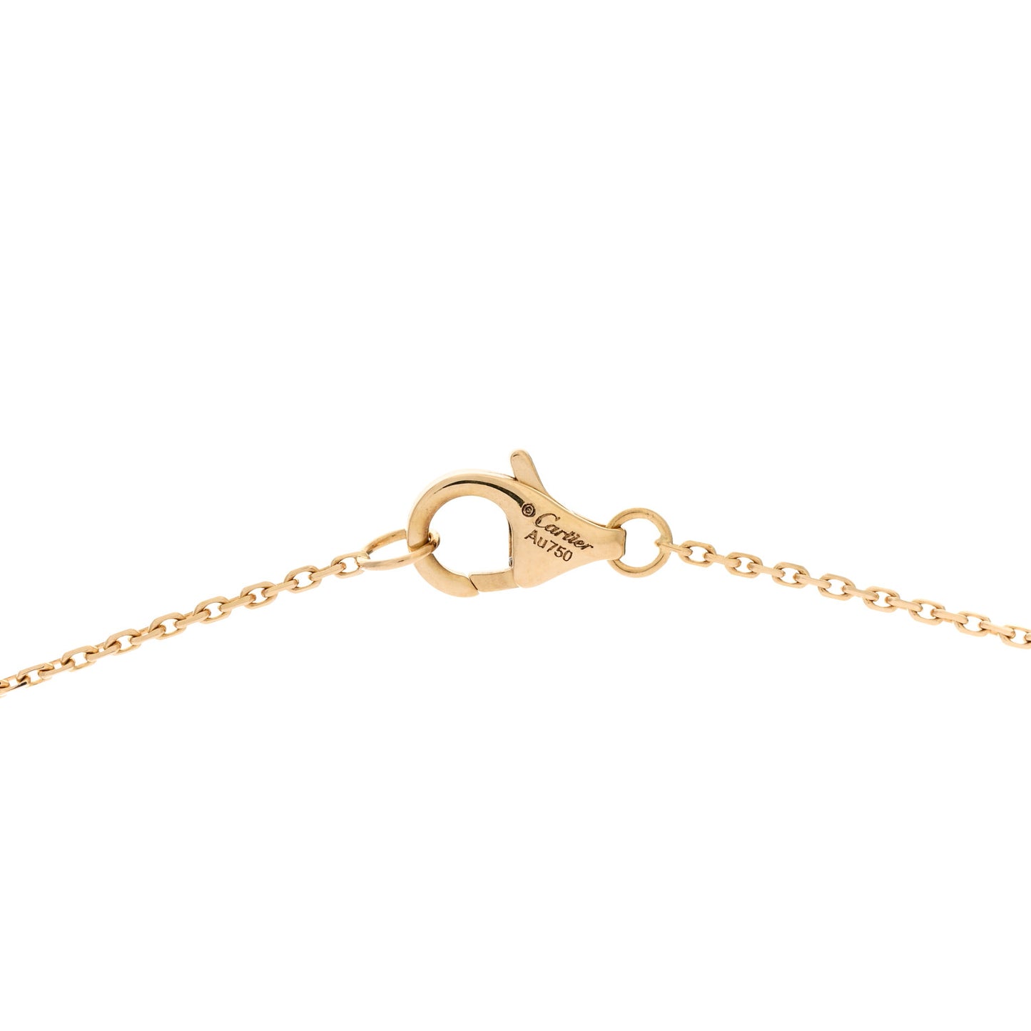 18K Yellow Gold Diamond Lapis Lazuli XS Amulette de Cartier Pendant Necklace