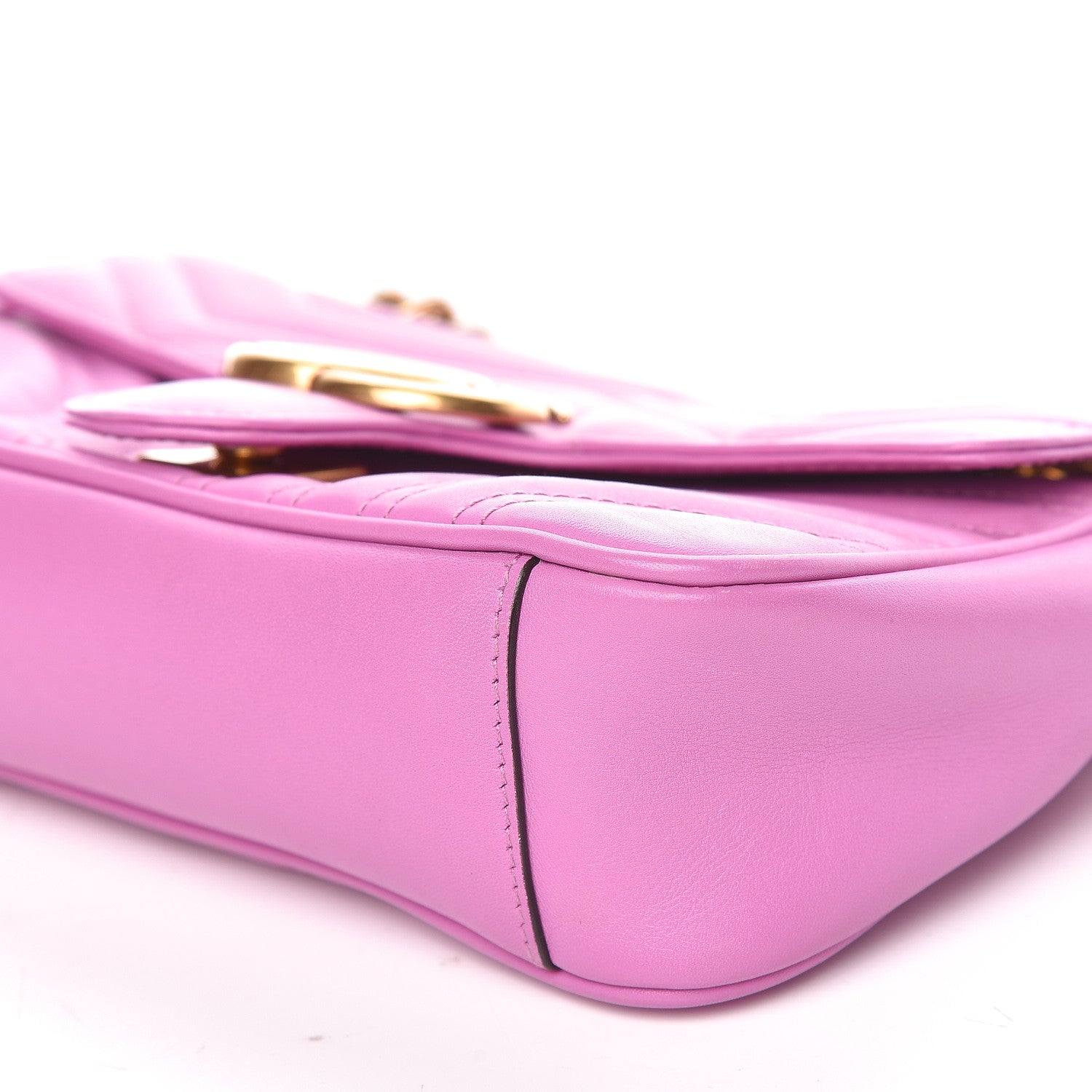 Gucci Calfskin Matelasse Mini GG Marmont Shoulder Bag Candy Mousse 13 of 14