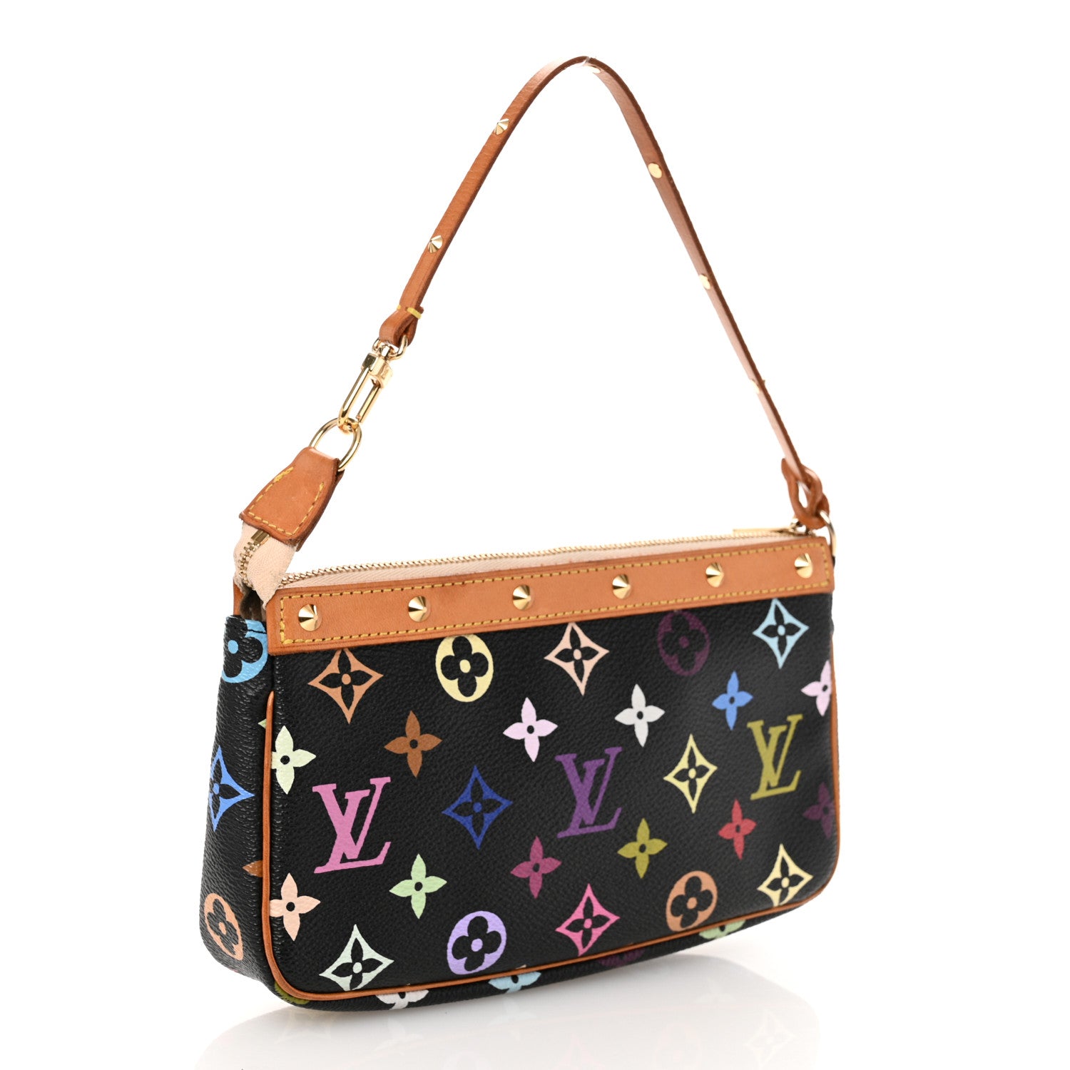 Louis Vuitton Monogram Multicolor Pochette Accessories Black 3 of 11