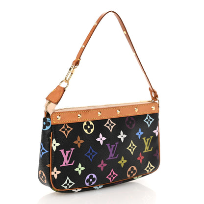 Louis Vuitton Monogram Multicolor Pochette Accessories Black 3 of 11