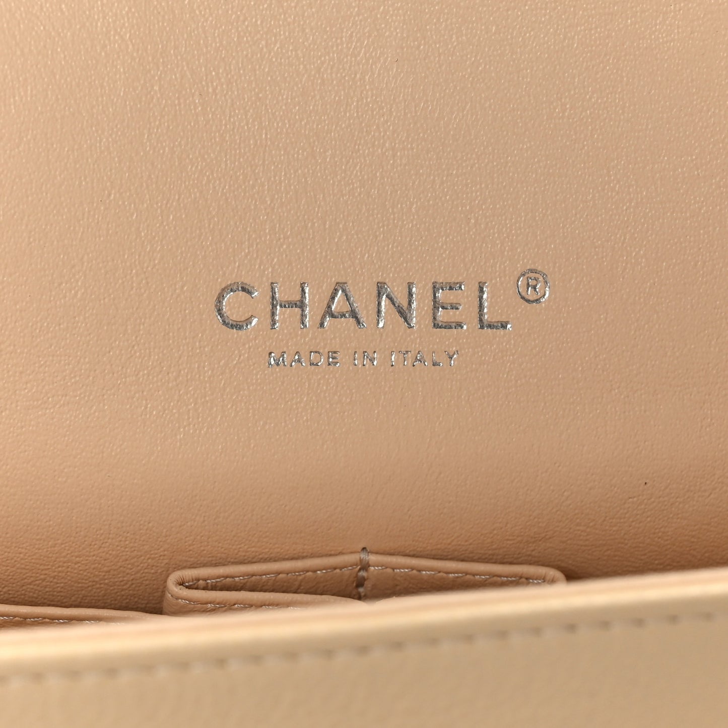 Caviar Quilted Maxi Double Flap Beige