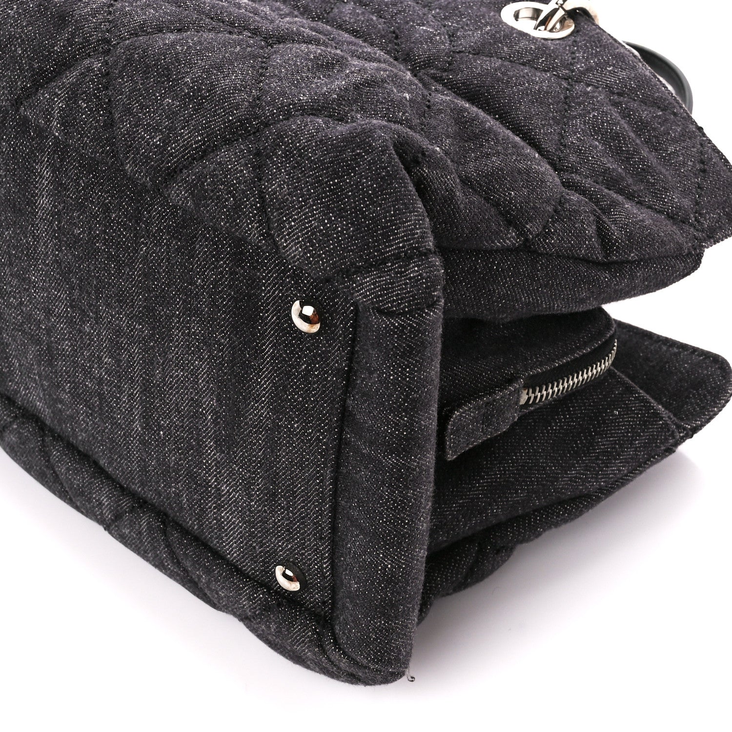 Chanel Denim Quilted Timeless Tote Black 10 of 10
