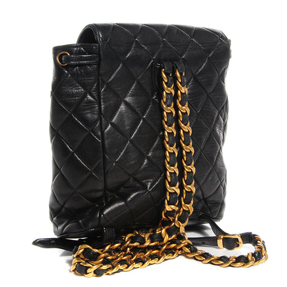 Chanel Lambskin Quilted Backpack Black 3 of 10